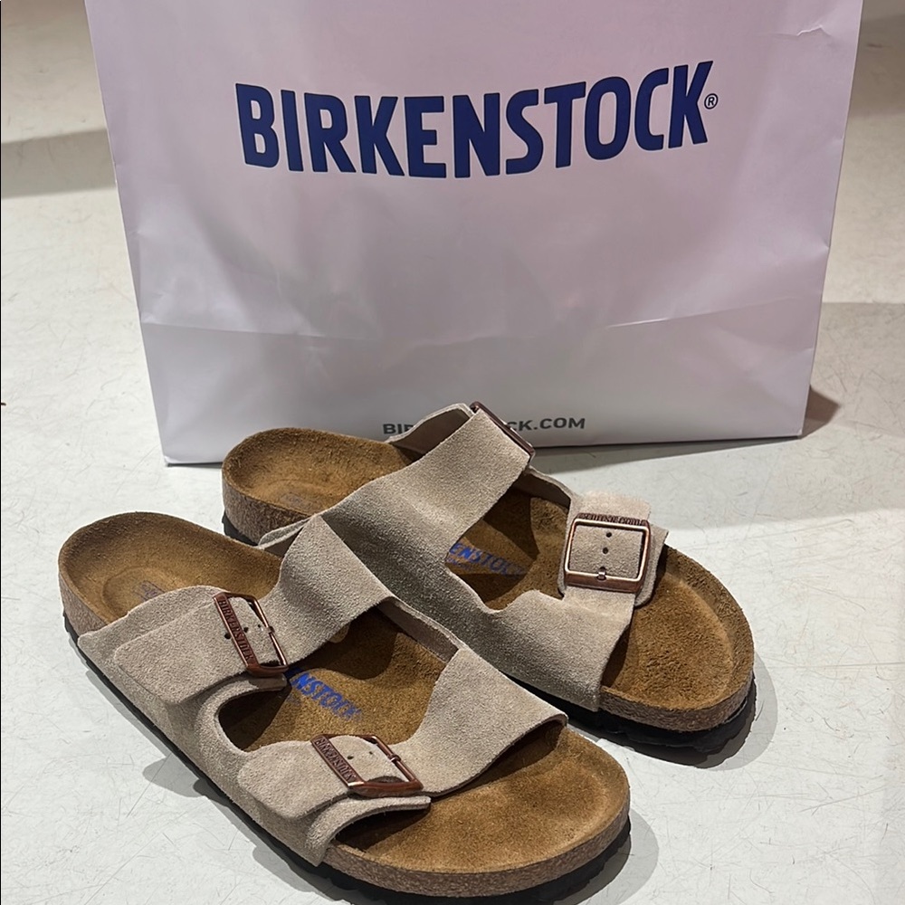 Birkenstock Beige Suede Sandals